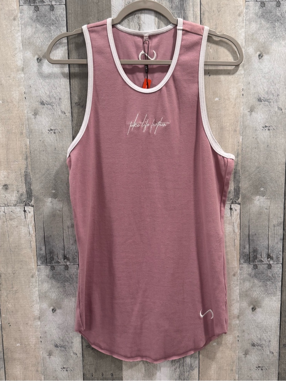 TLF men’s Mauve ribbed Tank Top XL Form Fit